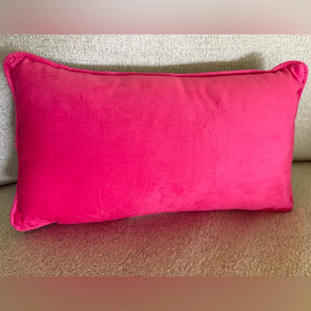 Cupcakes & Cashmere Pink and Green Holiday Pillow